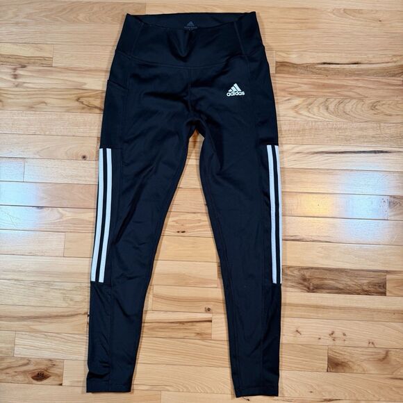 Adidas Jogger Pants Men's Size Medium Black PrimeGreen Aeroready - Picture 1 of 4